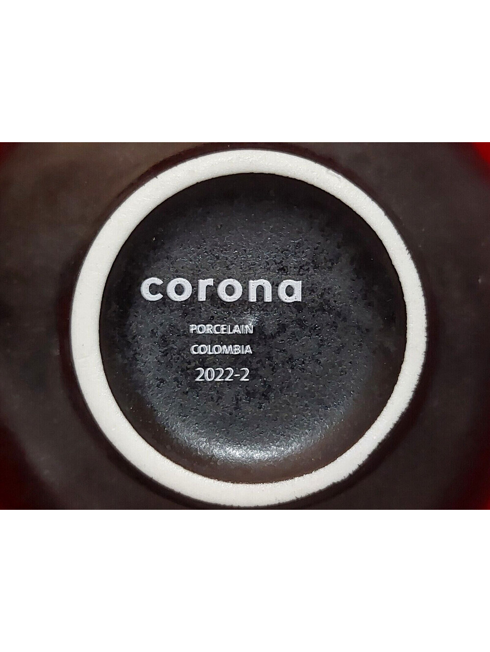 Corona BLACK Porcelain Finger Bowl 4" Made in Colombia 2022-2 Near MINT